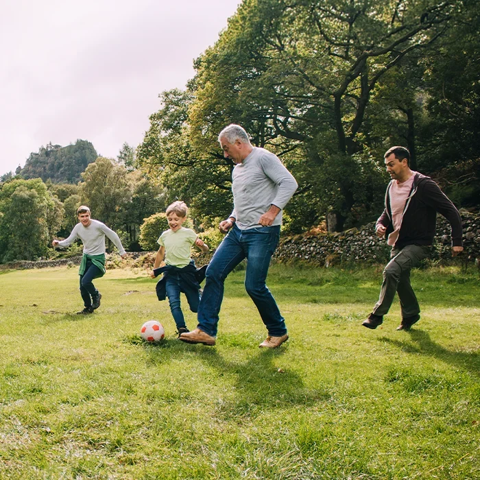 Family Playing Outdoors